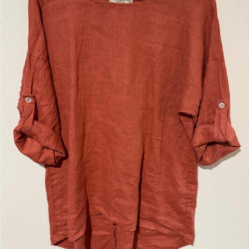 Terracotta Italian Linen Tunic